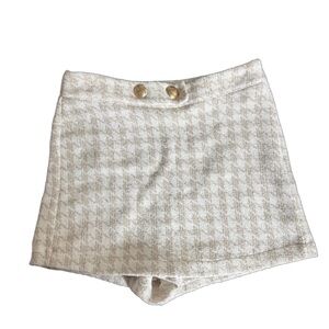 Zara Cream Houndstooth Skort